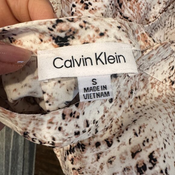 CALVIN KLEIN short sleeve blouse Size Small EUC - Picture 4 of 6